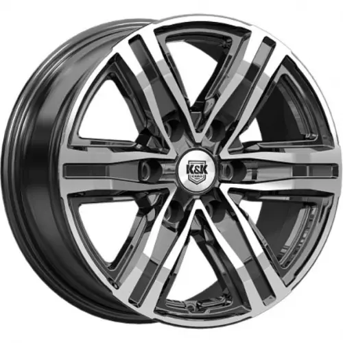 Диски  K&K R8 7.5x17 6*139.7 ET25 DIA77.8 Алмаз черный Литой купить 