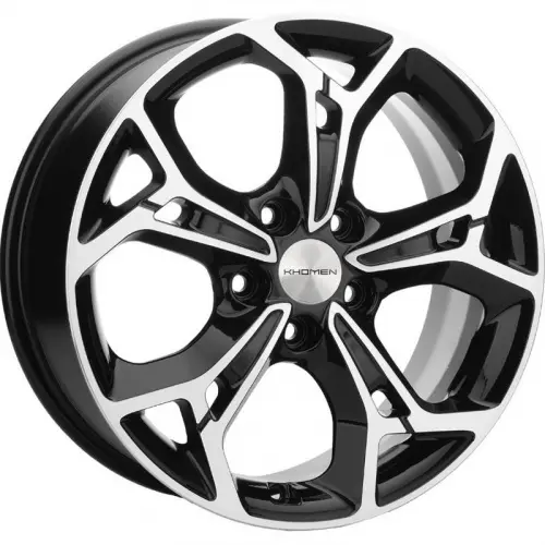 Диски  Khomen KHW 1702 7x17 5*114.3 ET48 DIA56.1 Black-FP Литой купить 