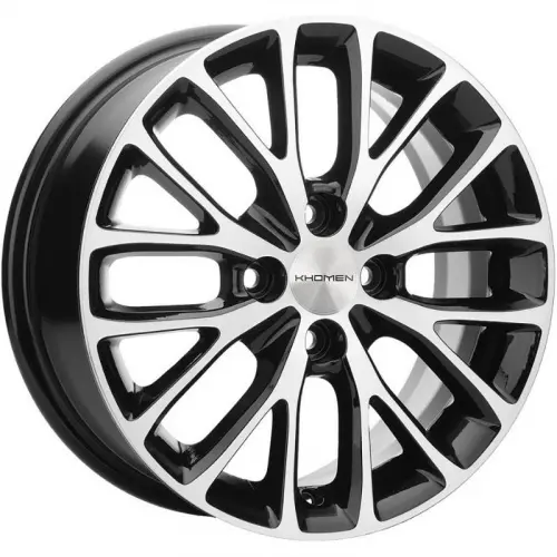 Диски  Khomen KHW 1506 6x15 4*100 ET46 DIA54.1 BKF Литой купить 