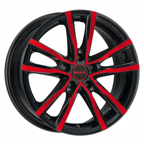 Диски  MAK Milano 8x18 5*114.3 ET40 DIA76.1 Black Red Face Литой купить 