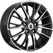 Диски K&K Солт 6.5x17 5*100 ET38 DIA67.1 Алмаз черный Литой