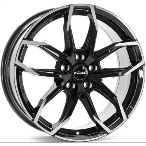 Диски  Rial Lucca 8x18 5*112 ET45 DIA70.1 Diamond Black Front Polished Литой купить 