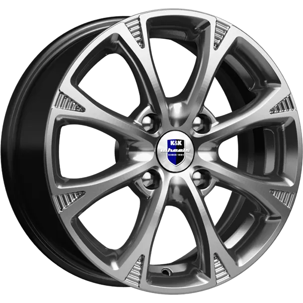 Диски K&K Блюз 6x15 4*108 ET23 DIA65.1 Дарк платинум Литой