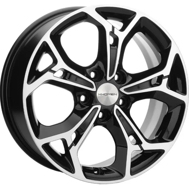 Диски Khomen KHW 1702 7x17 5*112 ET49 DIA57.1 Black-FP Литой