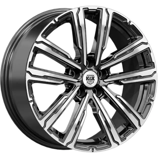 Диски K&K Аламер 7.5x18 5*108 ET45 DIA59.6 Алмаз черный Литой