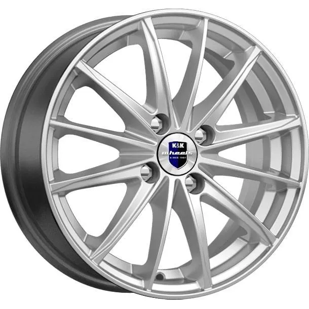 Диски K&K Пойнт Бланк 6x15 5*100 ET45 DIA67.1 Сильвер Литой