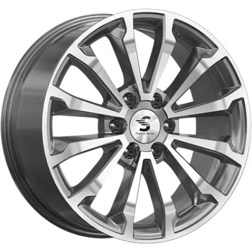 Диски Скад КР006 8.5x20 6*139.7 ET27 DIA77.8 Diamond gloss graphite Литой