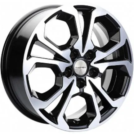 Диски  Khomen KHW 1711 6.5x17 5*114.3 ET37 DIA66.6 Black-FP Литой купить 