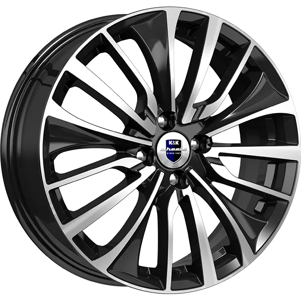 Диски K&K Flanker 6.5x17 5*108 ET50 DIA63.3 Алмаз черный Литой