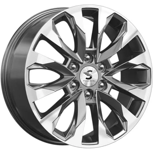 Диски Скад КР007 8x20 6*139.7 ET55 DIA100.1 Diamond gloss graphite Литой