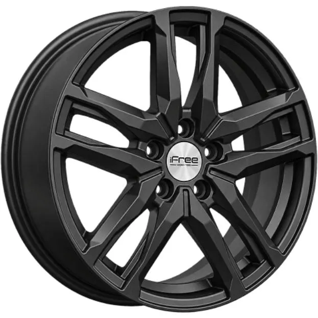 Диски iFree Бомбей 6.5x18 5*114.3 ET37 DIA66.6 Блэк мэт Литой