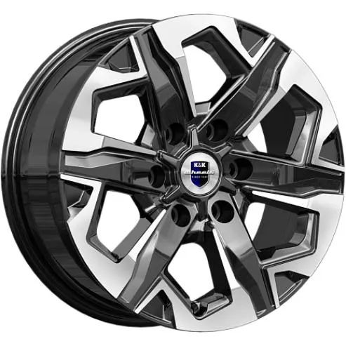 Диски K&K Тейт 7.5x17 6*139.7 ET30 DIA106.1 Алмаз черный Литой