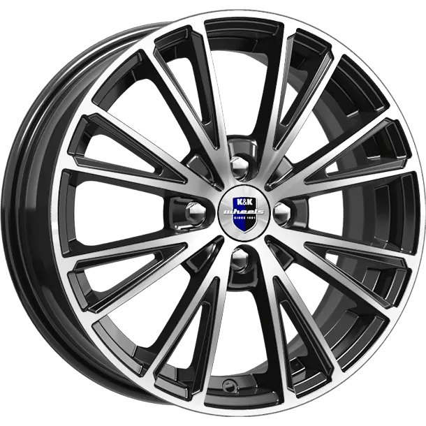 Диски K&K Меандр 6x16 4*114.3 ET40 DIA67.1 Алмаз черный Литой