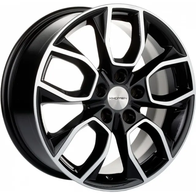 Диски Khomen KHW 1713 7x17 5*114.3 ET53 DIA67.1 Black-FP Литой