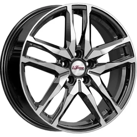 Диски iFree Бомбей 6.5x18 5*112 ET45 DIA57.1 Блэк Джек Литой