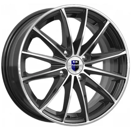 Диски  K&K Пойнт Бланк 6x15 4*100 ET46 DIA54.1 Алмаз черный Литой купить 