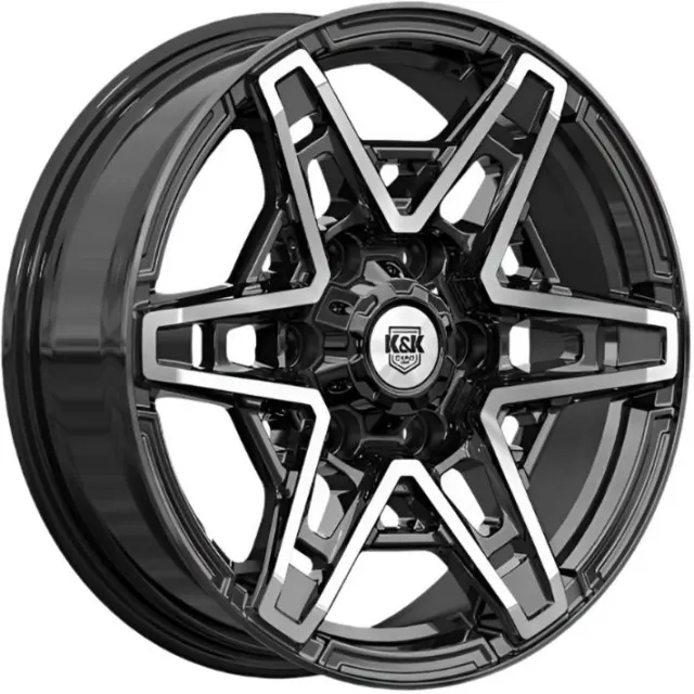 Диски K&K Блэкберн 8x17 6*139.7 ET30 DIA106.1 Алмаз черный Литой